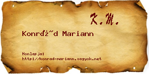 Konrád Mariann névjegykártya