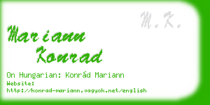 mariann konrad business card